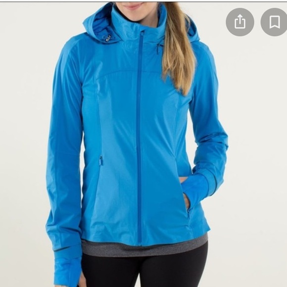 lululemon athletica Jackets & Blazers - LuluLemon blue raindrop jacket 4 excellent